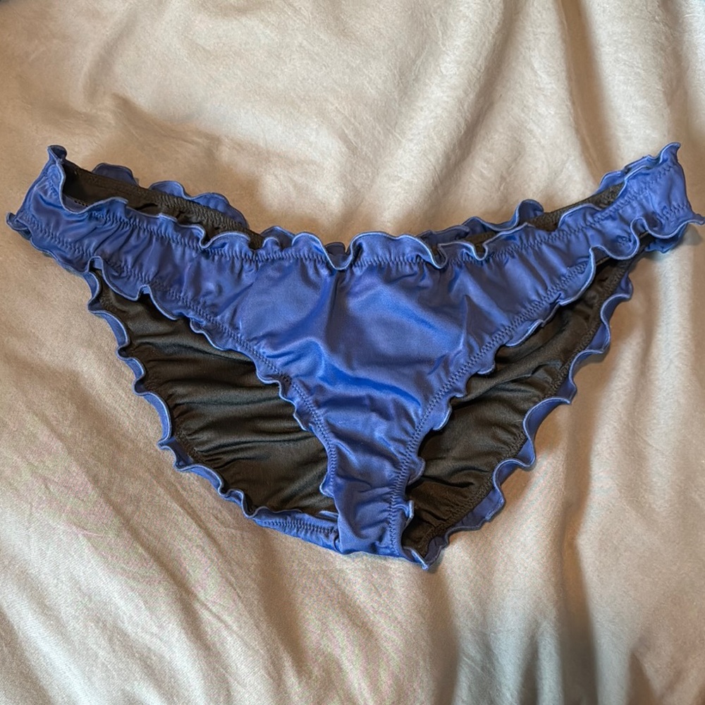 Victoria’s Secret Blue Ruffle Bikini Bottom